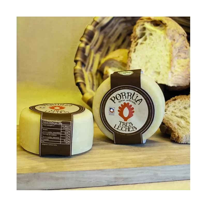 QUESO TRES LECHES ARTESANO PORRUA Quesos de oveja y mezcla