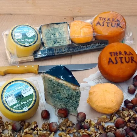 TABLA DE 4 VARIEDADES DE  QUESOS ASTURIANOS