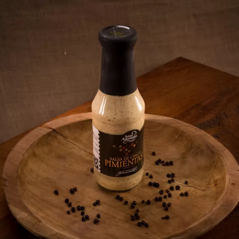 Salsa Cinco Pimientas Gourmet. Salsas Asturianas.