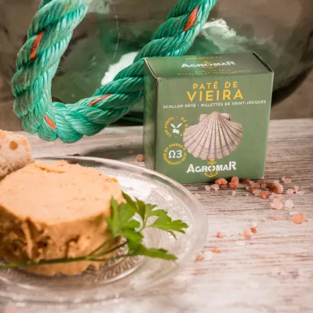 Paté de Vieiras.Un paté artesanal con los sabores del mar.