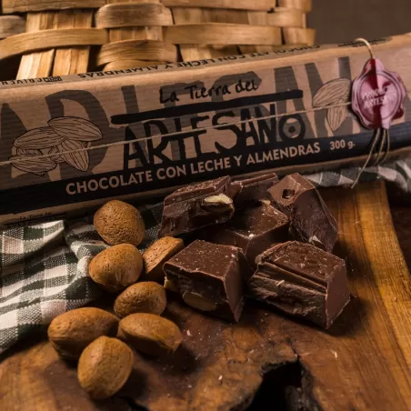 Tradictional milk chocolate with almonds
