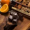 Black chocolate with orange