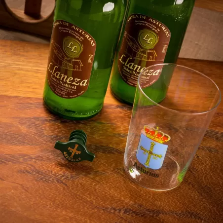 Estuche Sidra Llaneza (2 Botellas Sidra D.O.P, Vaso y Tapón)