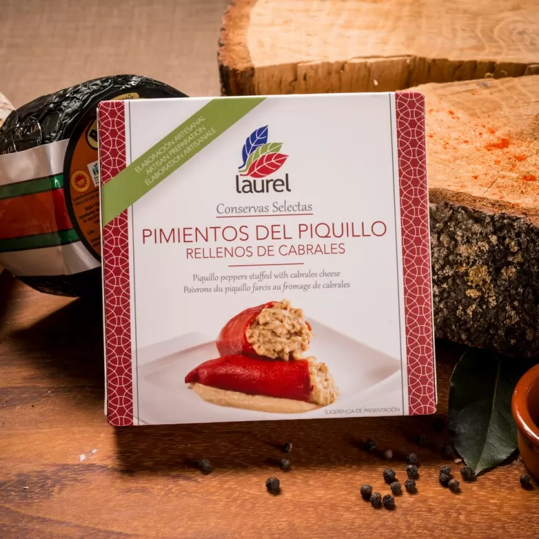 PIMIENTOS DEL PIQUILLO RELLENOS AL CABRALES (280 g.)  Conservas de tenedor